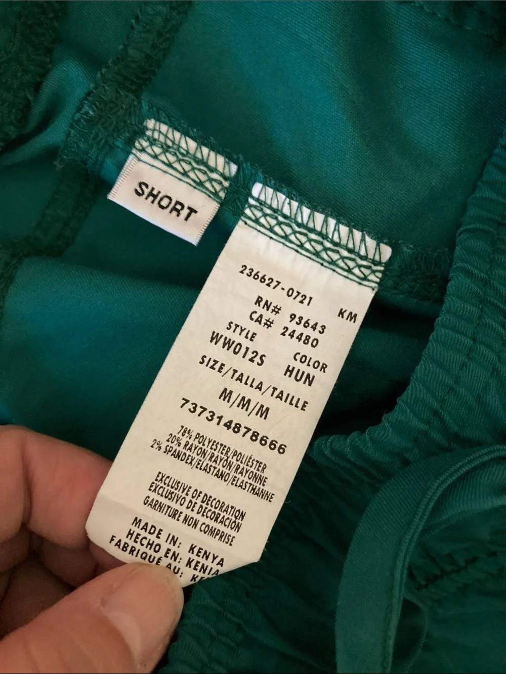 Women’s Revolution Hunter Green Elastic Waist Scrub Pants, Size Medium Short